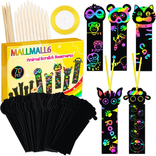 MALLMALL6 24Pcs Magic Horse Mask Scratch DIY Masks Party Favors Color Reveal Scratchboard Magic Horse Theme Birthday Party Supplies Decorations Dress Up Costumes Crafts Kit for Boys Girls