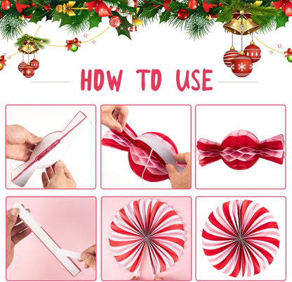 Easy Joy Paper Leaves Decorations for Wall Paper Fans Classroom Decoration Leaves Backdrop Decor Wall Decor,Set of 9