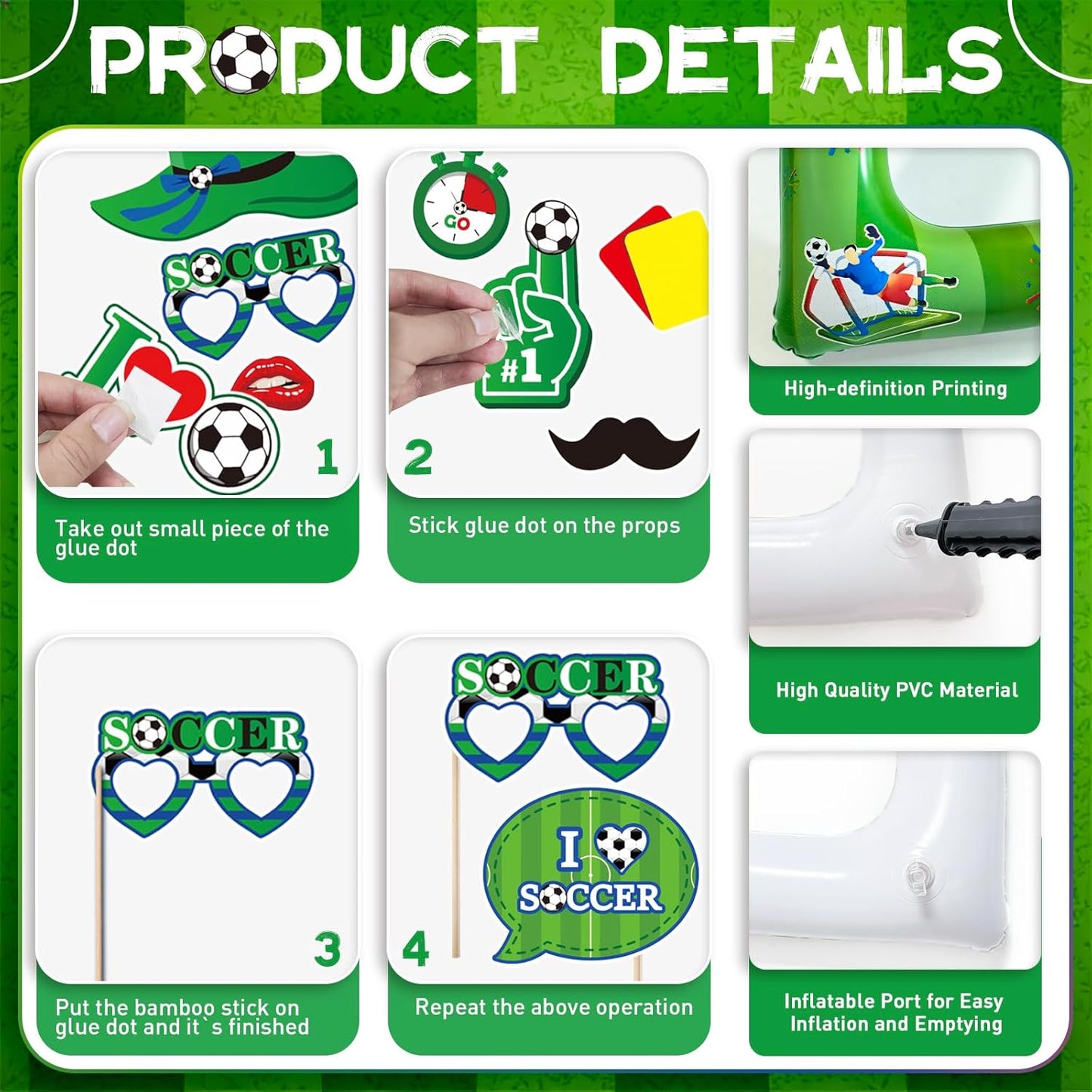 Hawaiian Photo Booth Props & Inflatable Frame, 30Pcs Luau Photobooth Props with Large Inflatable Inflatable Selfie Picture Frame for Summer Tropical Aloha Luau Party Selfie Supplies