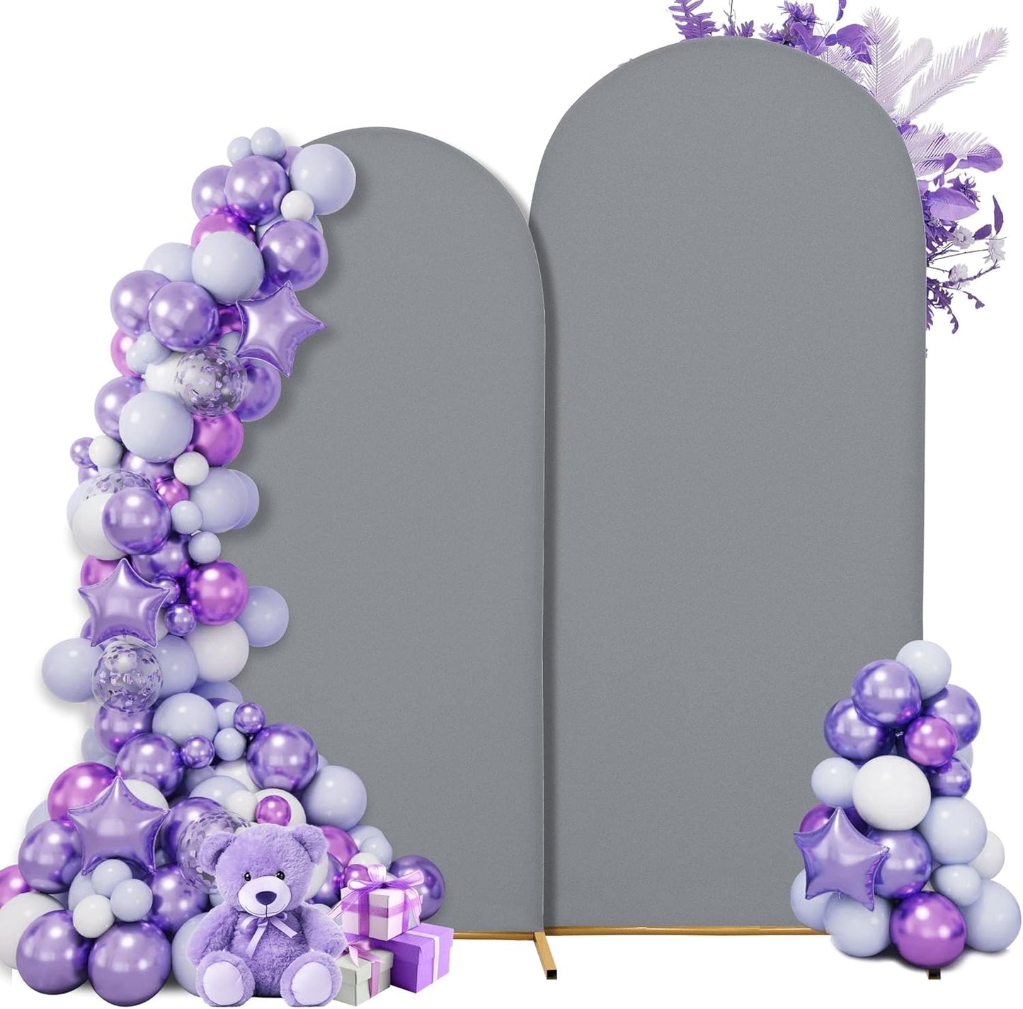 3-Piece Arch Cover Bundle – 7.2FT, 6.6FT & 6FT Stretch Spandex Backdrop Set – Wedding, Birthday & Photo Booth Arch Covers for Every Event