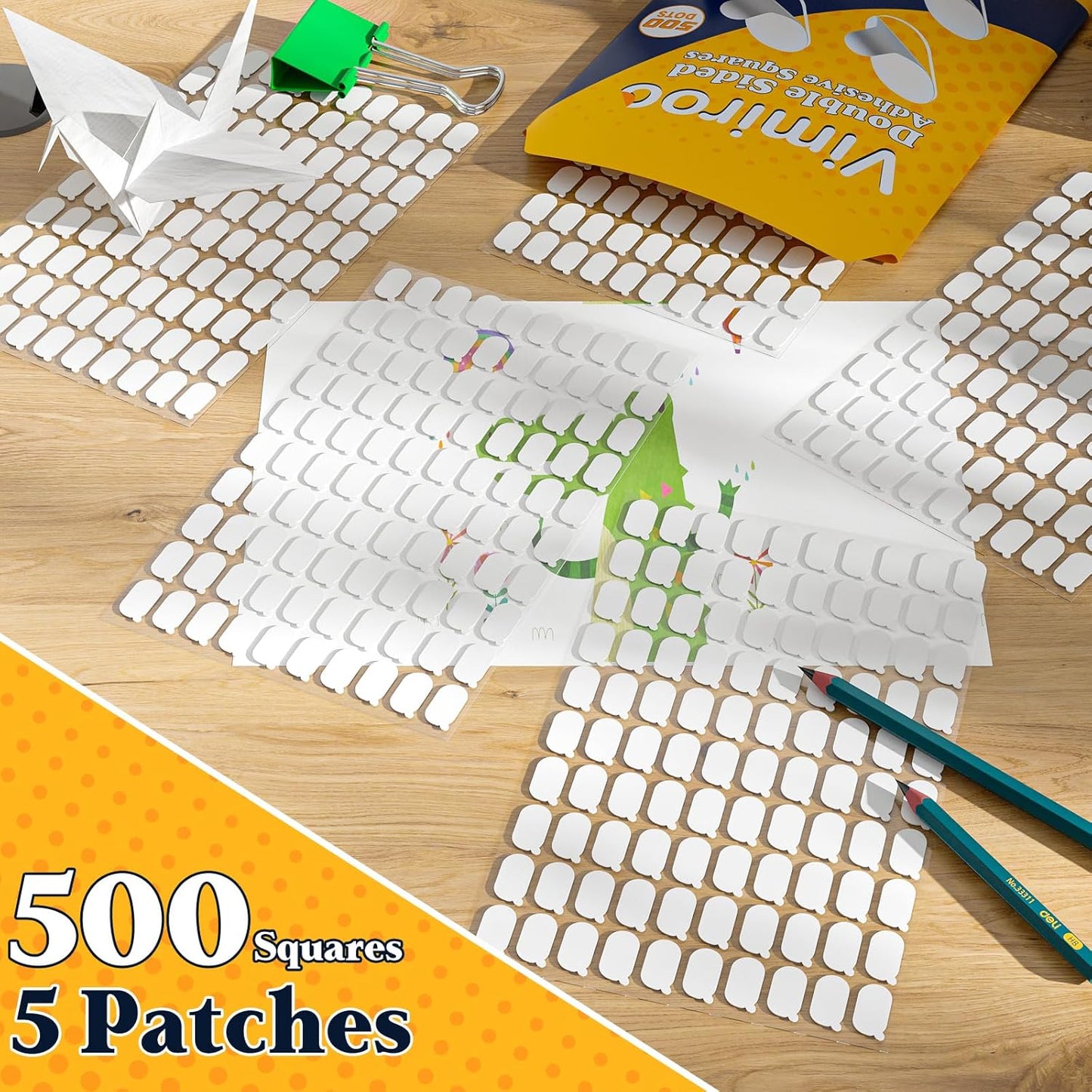 100Pcs Adhesive Glue Stick Dots Double Sided Sticky Tack Removable - Clear Museum Mounting Putty No Damage for Wall Decor, Figurine, Poster, No Trace Dots - Strong Adhesive Dots for Balloon & Crafts