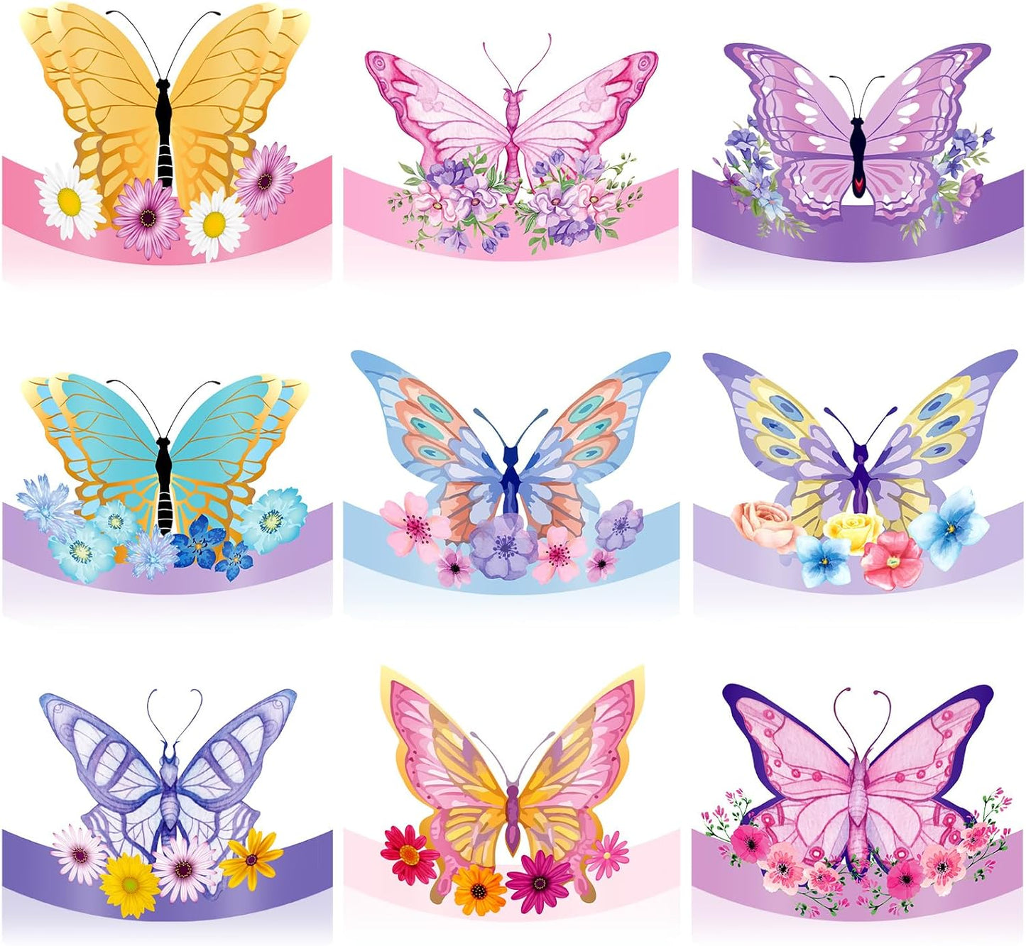 Gersoniel 24 Pcs Party Hats for Kids Paper Headbands Crown for Boys Girls, Birthday Party Decoration Favors