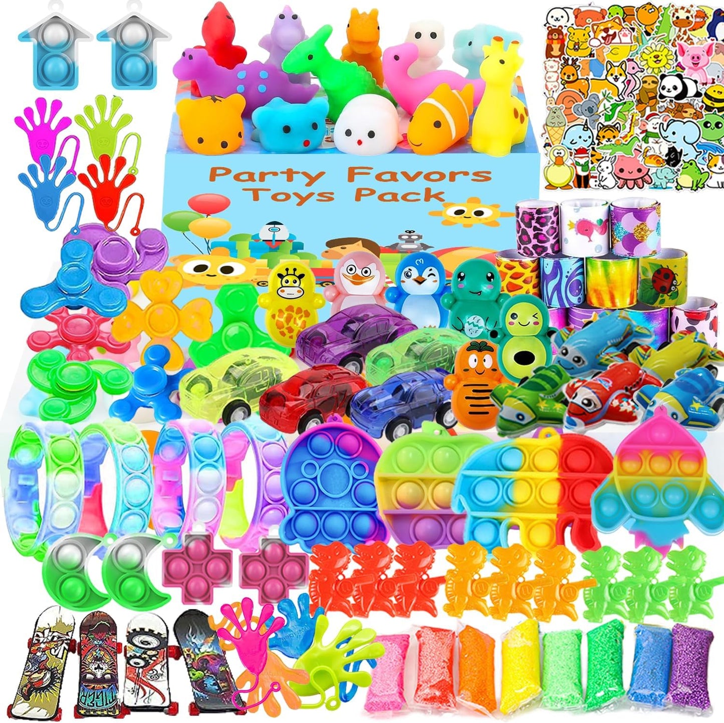 134 PCS Party Favors for Kids, Prizes Treasure Box Toy for Classroom, Goodie Bags Stuffers, Pinata Easter Eggs Filler, Fidget Toys Bulk, Birthday Gifts