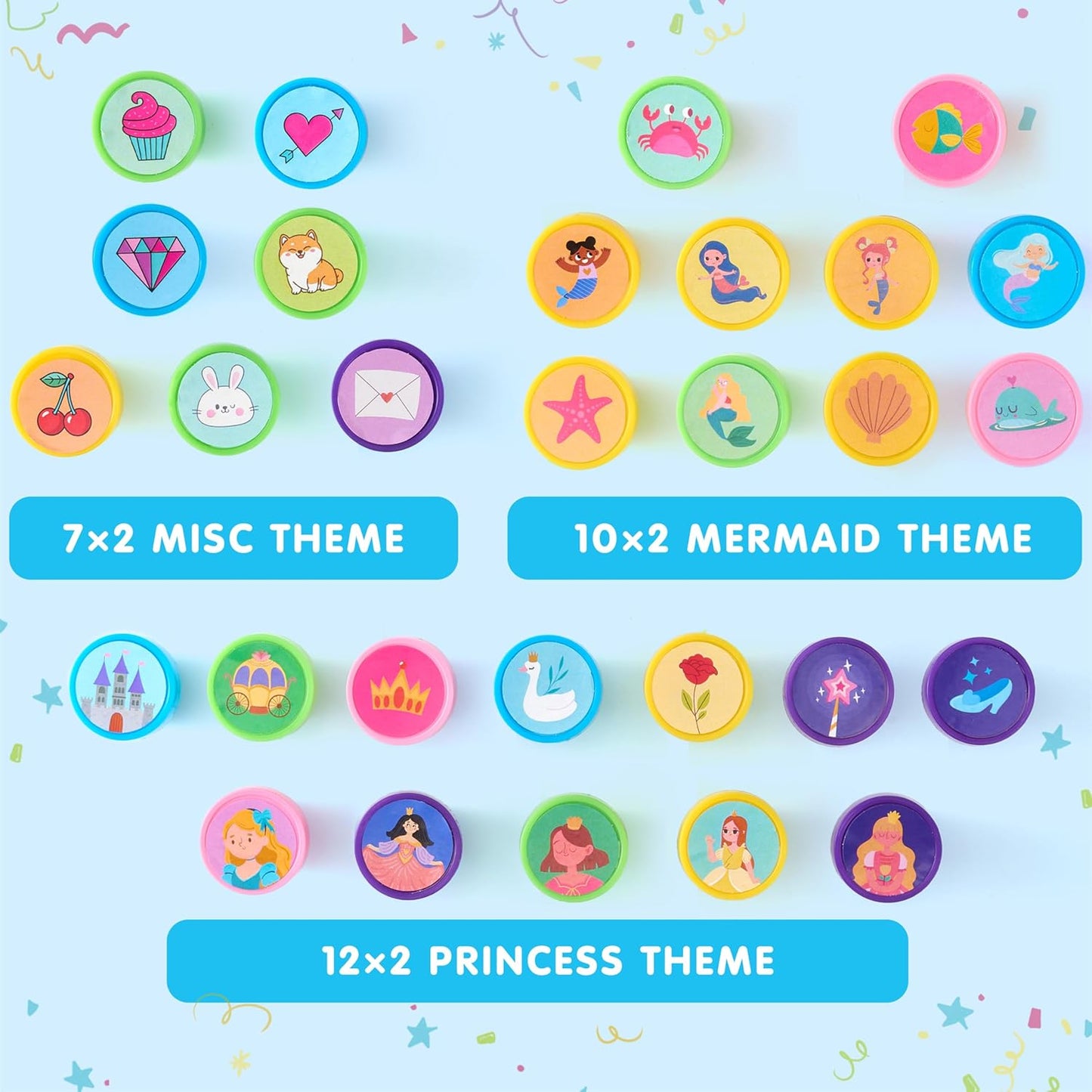 JOYIN 100 Pcs Assorted Stamps for Kids Self-Ink Stamps (50 Different Designs, Dinosaur, Zoo Safari Stampers) for Party Favor, Carnival Prizes, School Classroom Gift Stuffers, Treasure Box Toys