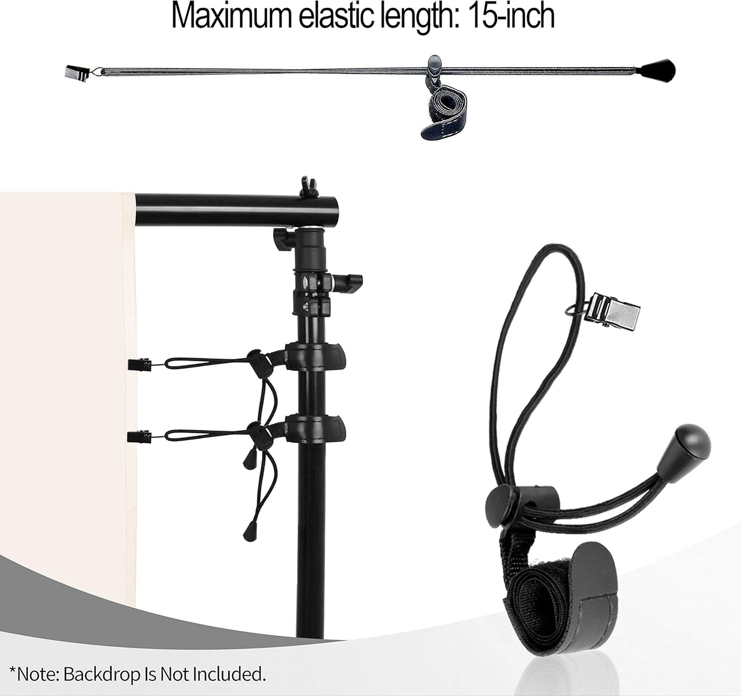 EMART 10x10FT Backdrop Stand, Photo Studio Back Drop Adjustable Stand with 6 Backdrop Clamps,2 Sandbags and Carry Bag,Heavy Duty Background Support System Kit for Photography,Parties,Wedding,Video