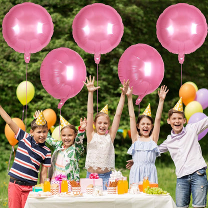 20 Pcs Black Round Shaped Balloons,18 Inch Round Foil Balloon,Giant Round Mylar Balloon Helium Balloons for Birthday Party Baby Shower Wedding Decorations (Black)