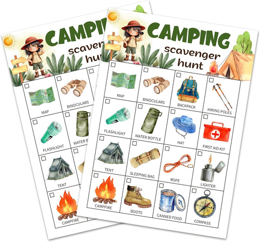 Nature Scavenger Hunt Cards Set Of 25 Pcs, Camping Scavenger Hunt Game, Outdoor Scavenger Hunts, Outdoor Holiday Party Game Find And Seek Camping Activity, Holiday Party Games For Family Friend, A03