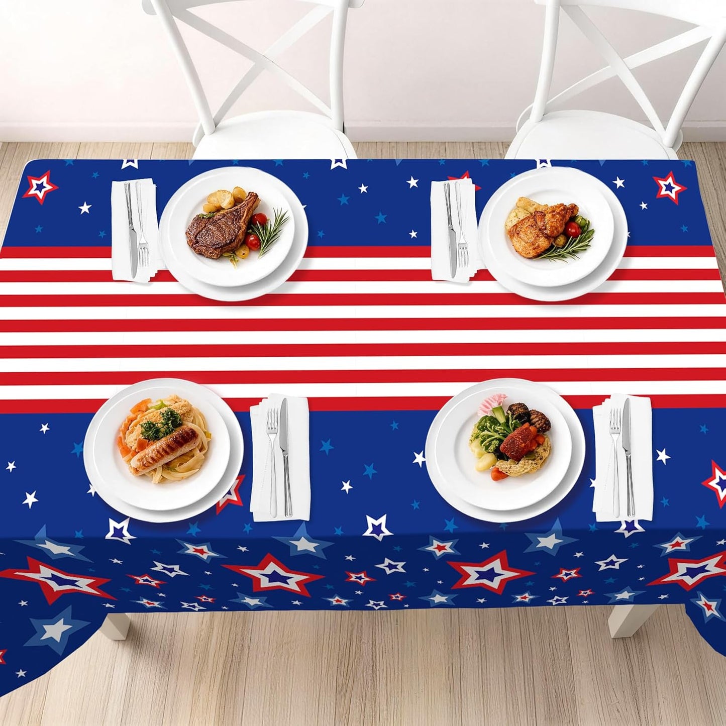 Childom 1 Pack Fourth of July Coloring Tablecloth for Kids,4th of July Crafts for Kids 30"x72" Giant Coloring Poster Table Cloth,Large Paper Poster Crafts Party Activities,4th of July Paper Tablecloth