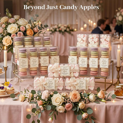 VGOODALL 100 Pcs Clear Favor Boxes, 2x2x2 Inch Small Transparent Cube Gift Boxes for Candy, Macarons, Jewelry, Wedding, Birthday, Baby Shower Party Favors