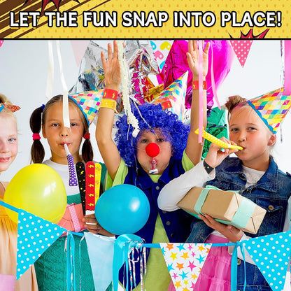 Cartoon Animation Slap Wristband, 24 Pack - Birthday Party Supplies, Cartoon Theme Bracelets Goodie Bag Fillers for Birthday & Theme Parties