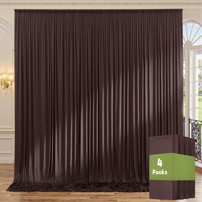 10ftx10ft Black Backdrop Curtains for Weddings Parties, Wrinkle Free 2 Panels Silky Polyester Photo Backdrop Drapes Back Drop Cloth Drapery for Birthday Mother'sDay Photography Background