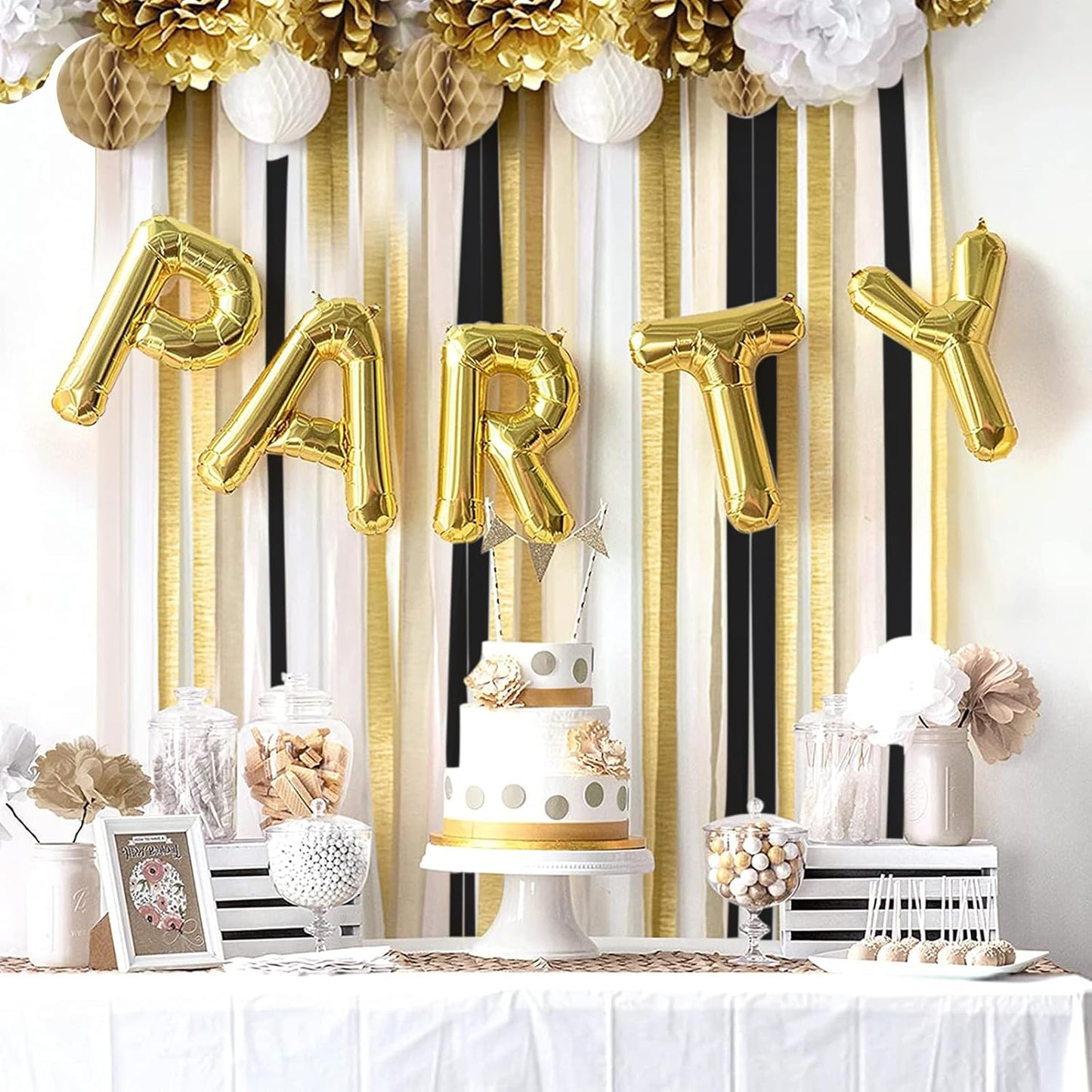 PartyWoo White Crepe Paper Streamers 10 Rolls 820 ft Pack of Pearl White Crepe Paper for Graduation Wedding Baby Shower Anniversary Gender Reveal Birthday Party Decorations (1.8 Inch x 82 Ft/Roll)