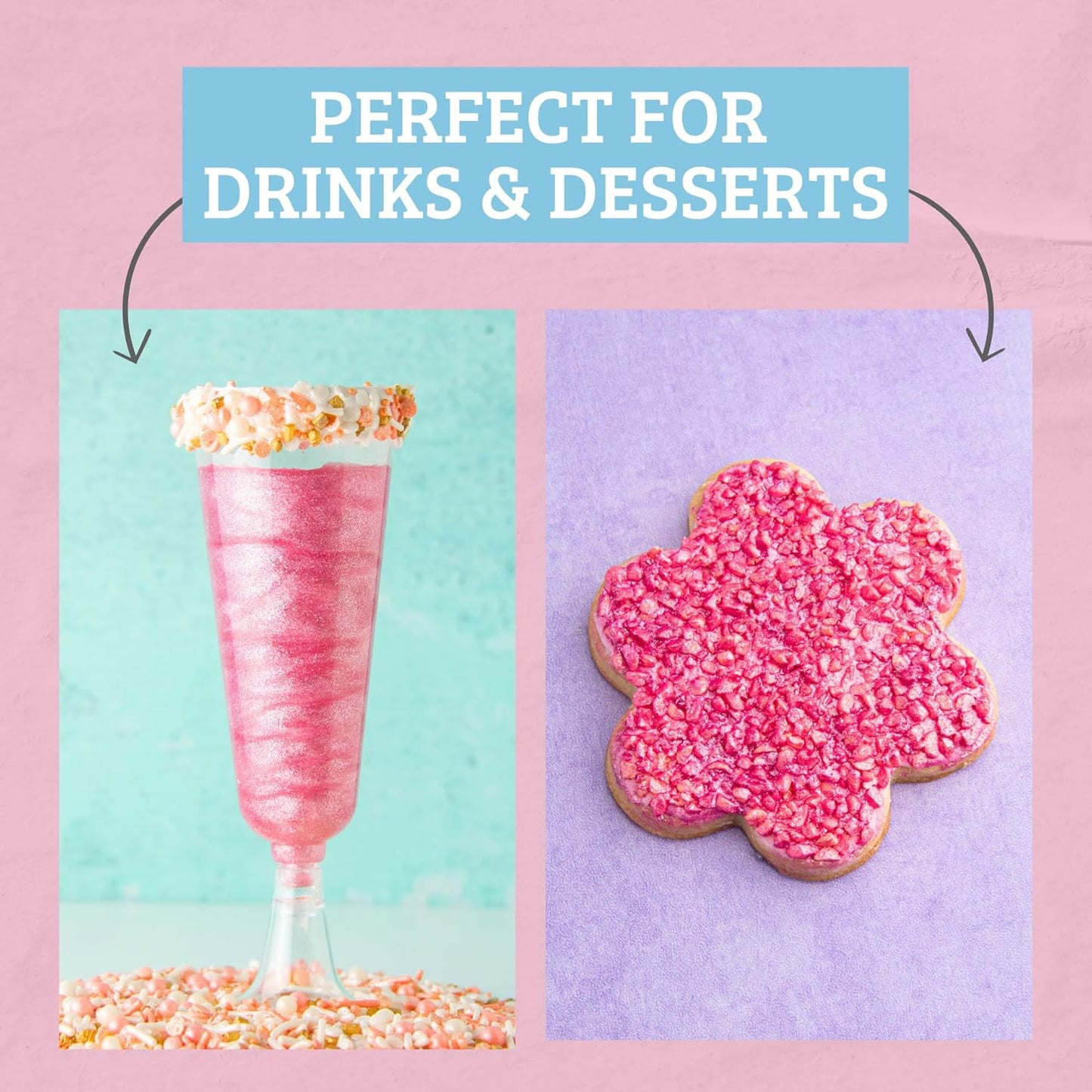 Sweets Indeed Edible Glitter, Perfect for Drinks, Cocktails, Beverages & Cake Decorating, Dessert Cake Topper, 4 grams (Gold 4g)