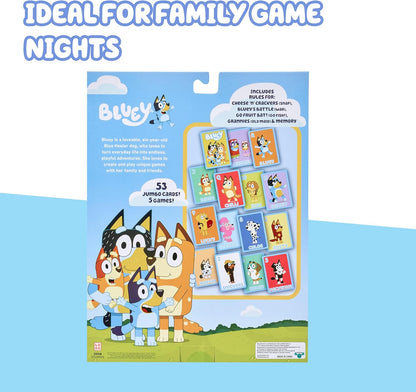 Bluey Bingo’s Bingo Card Game, Kids Image Matching Card Game with 40 Cards, 48 Chips and 12 Scoring Chips, Interactive Fun Games for Kids of Ages 3+