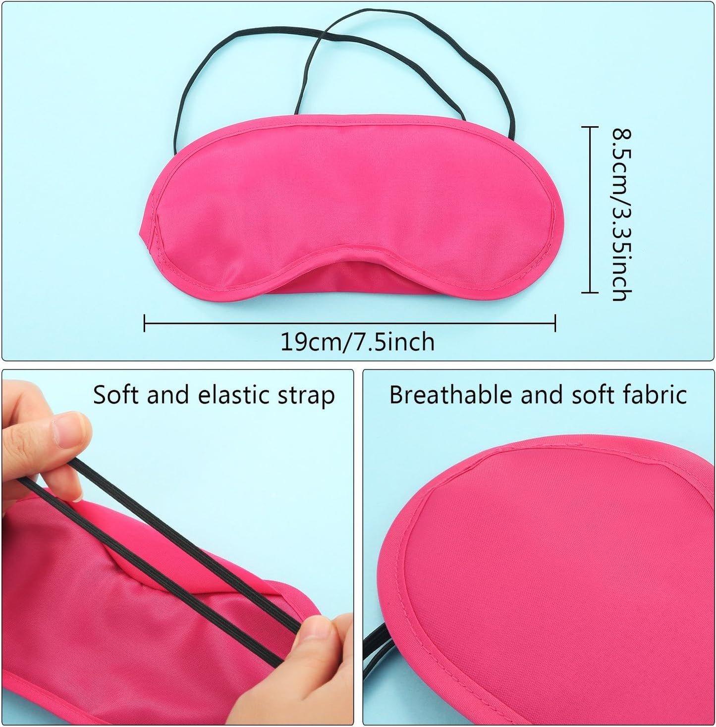 30 Pieces Blindfold Eye Cover Sleep Mask for Games Party Sleeping Travel with Nose Pad and Adjustable Strap (Multicolored)