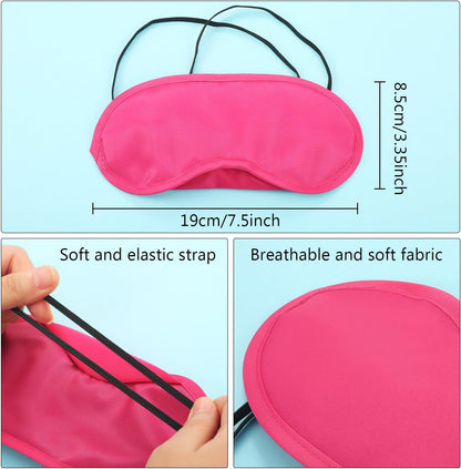 30 Pieces Blindfold Eye Cover Sleep Mask for Games Party Sleeping Travel with Nose Pad and Adjustable Strap (Multicolored)
