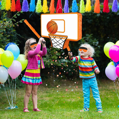 Hooqict Mexican Pinata with Blindfold and Bat Stick Party Pinata for Fiesta Carnival Cinco de Mayo Decorations Kids Adults Mexican Party Games Birthday Party Supplies