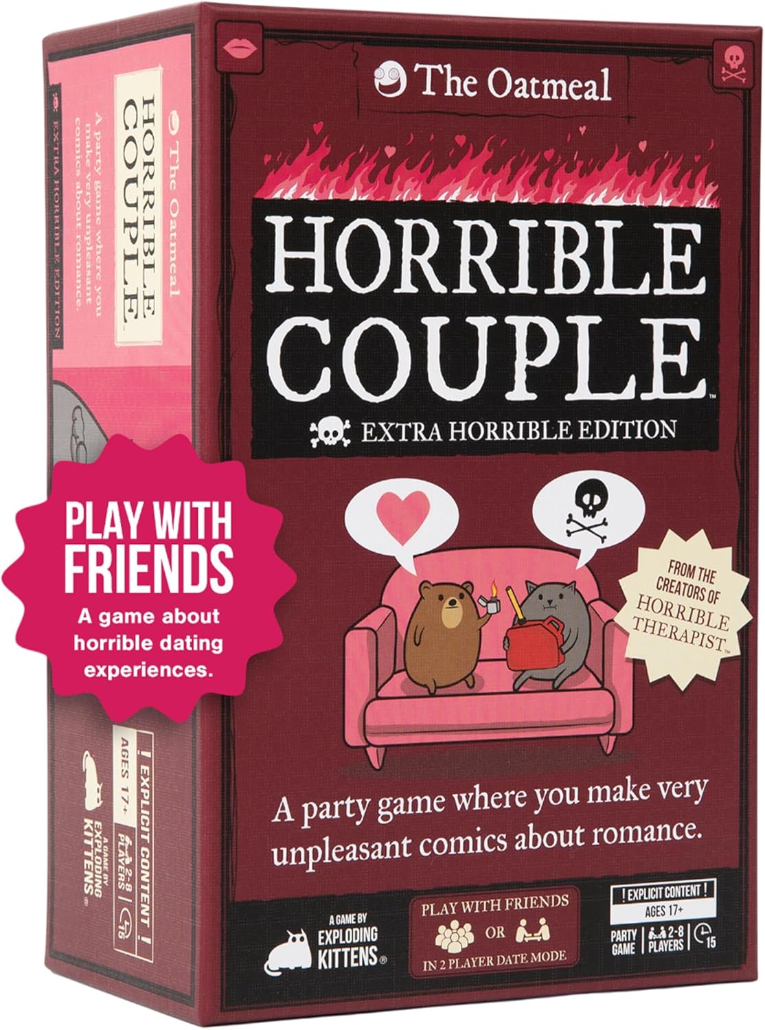 Horrible Therapist: Extra Horrible Edition by Exploding Kittens - A Card Game for 3-8 Players, Ages 17+ - Adult Party Game for Family Night