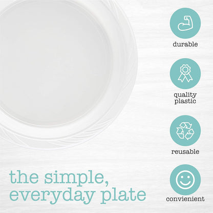 100 Count Disposable 12 ounce White Plastic Soup Bowls