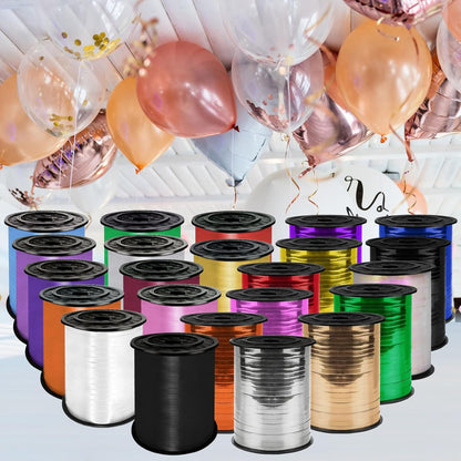 500 Yards Curling Ribbon,1/5 Inch Shiny Black Ribbon,Balloon String, Party Decoration,Ribbons for Florist Flower Bows for Graduation Supplies