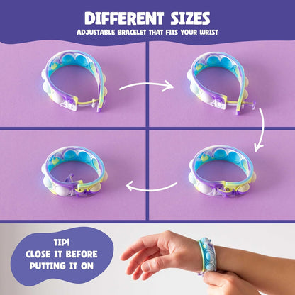 BONNYCO Pop It Bracelets and Keychains Pack 30 Kids Party Favors. Goodie Bags Stuffers for Kids, Fidget Toys Pop Its Bulk. Return Gifts for Birthday Party, Goody Bag Stuffers, Pinata, Classroom Prizes