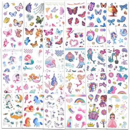 Ozepao Dinosaur Glitter Temporary Tattoos for Kids - 160 Styles - Dino Party Favors, Birthday Party Supplies, T-rex Decorations