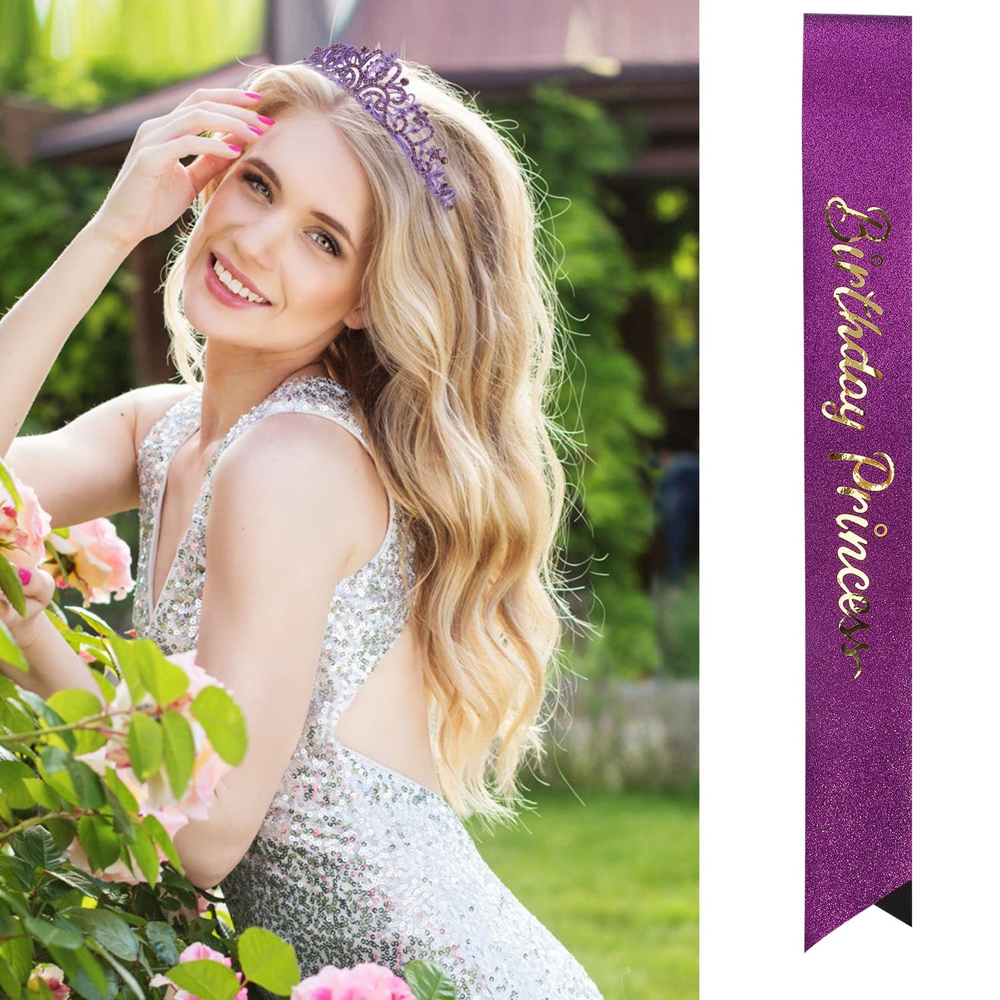 Princess Birthday Tiara - Happy Crown for Girls & Women, Decorative Accessory