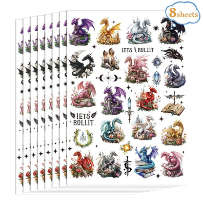 Black 6 7 Temporary Tattoos, 8 Sheets Funny 67 Party Favors Decorations, Six Seven Number Tattoo Stickers for Sport Teams Activity Party Supplies Gifts Prizes Rewards