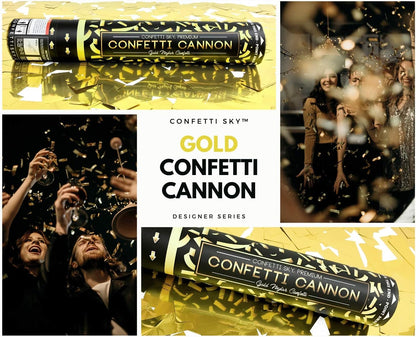 Confetti Sky [6 Pack] 12 Inch Confetti Cannons | Multicolor Confetti Poppers for Wedding Celebration, Birthday Party, Pranks, Graduation, Christmas Eve and New Year Celebration