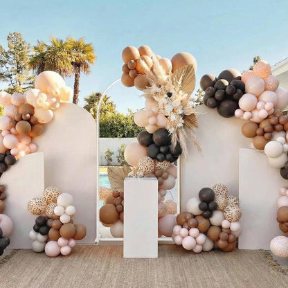 Metal Arch Backdrop Stand Wedding Arch frame Set of 2 (7.2FT,6FT) Gold Balloon Backdrop Arch Stand for Wedding Ceremony Birthday Party Baby Shower Graduation Ceremony Decoration