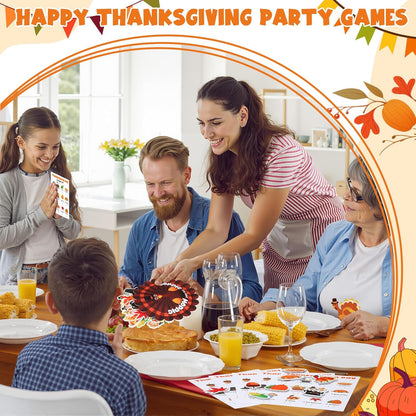 Thanksgiving Games Essentials Scavenger Hunt Game Party Favors Supplies Including Felt Turkey Bag 15 Scavenger Hunt Cards 60 Felt Fall Element Pieces for Thanksgiving Fall Party Decoration