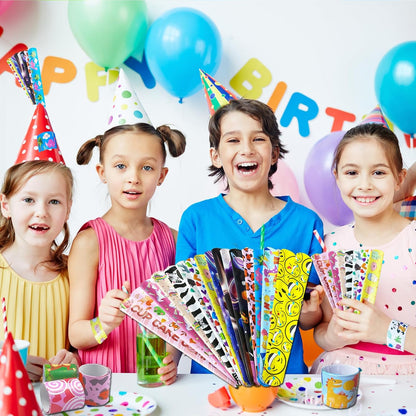 60 Pcs Slap Bracelets for Kids, Bulk Party Favors Wristbands with Animal, Friendship & Heart Designs, Classroom Prizes, Goodie Bag Fillers, Birthday Party Supplies, Carnival Rewards, Stocking Stuffers