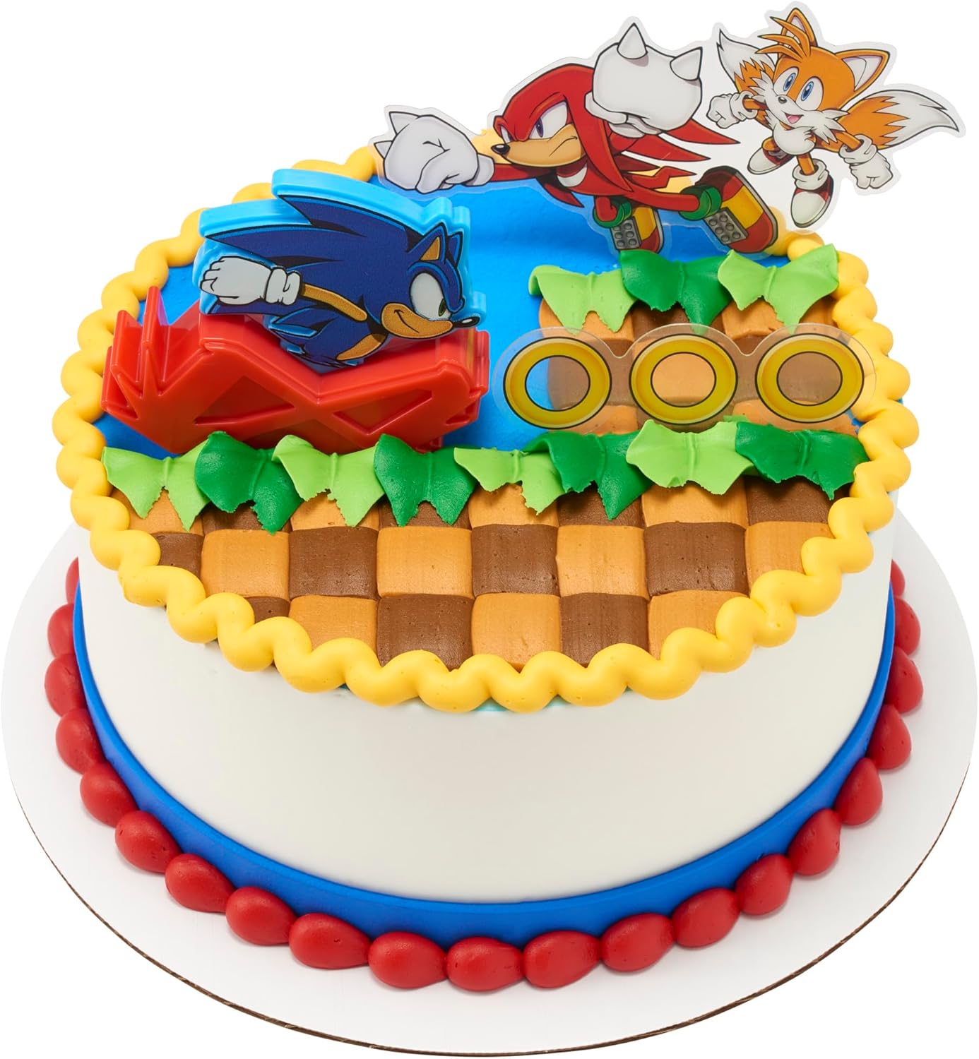 DecoPac Sonic the Hedgehog Rings, Cupcake Decorations Featuring Sonic, Tails, and Shadow - 24 Pack