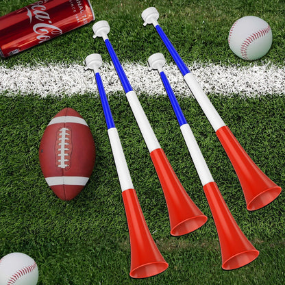 Collapsible Stadium Horn Noise Maker 24 Inch Vuvuzela Plastic Trumpet Horn Blow Horns Noisemakers for Sporting Events Graduation Games School Sports Party Supplies Favors Accessories