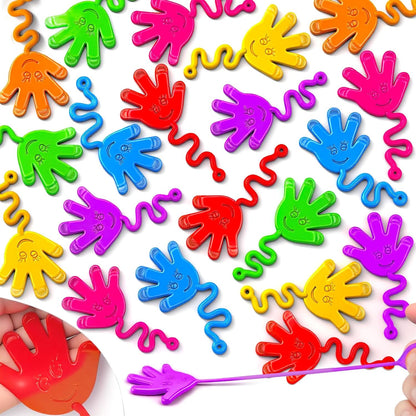 Armaytoy 20Pack Glow in Dark Glitter Sticky Hands Party Favors for Kids Pinata Goodie Bag Stuffers Classroom Prizes Birthday Stretchy Treat Trinkets Treasure Box Bulk Toys