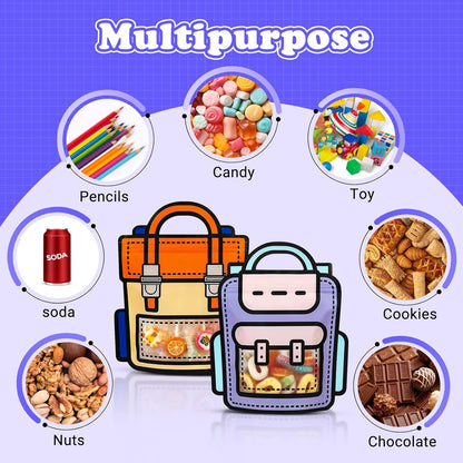 30 PCS Bulk Gift Bags for Kids with Handle,Children Large Goodie Bags with Stand-up Bottom, Grip Seal Party Favor Bag, Students Back to School Treat Bag, Cute Snack Candy Bags for Birthday, Classroom