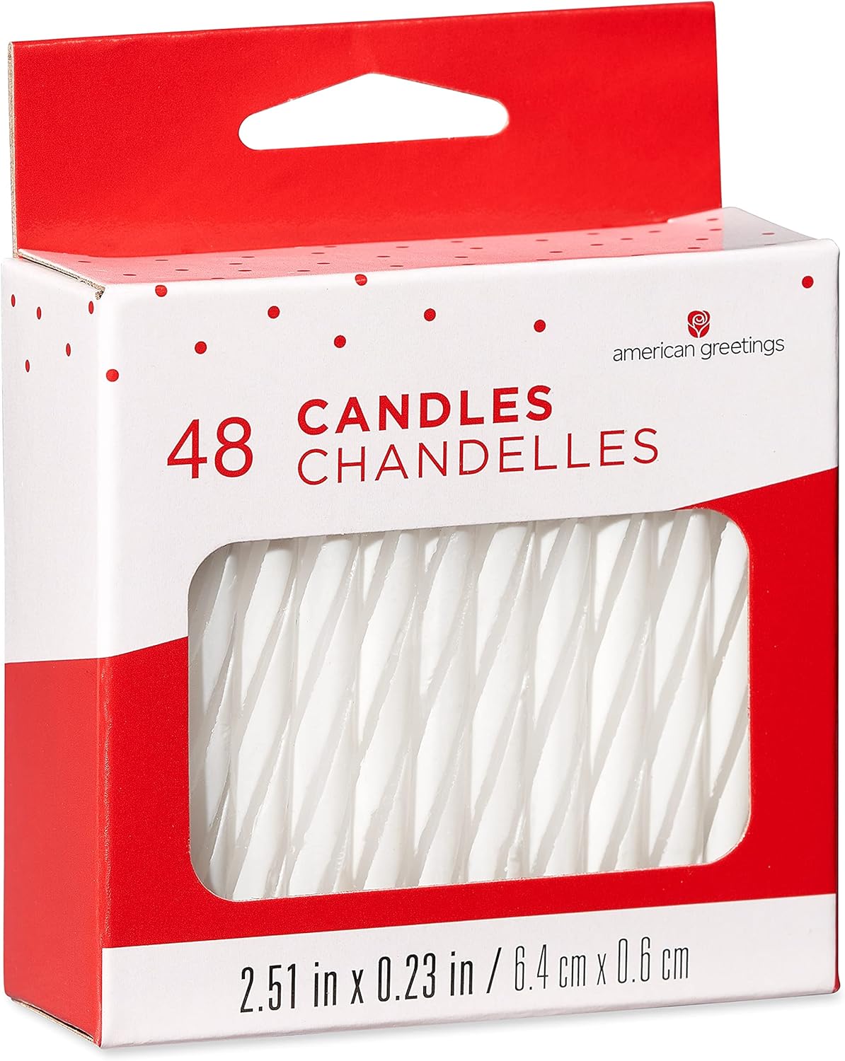 American Greetings Birthday Candles, Small White Spiral (48-Count)