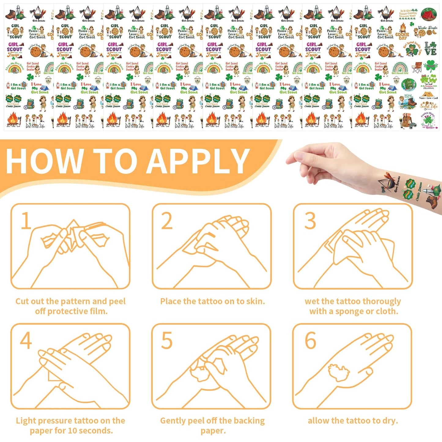 Gymnastic Temporary Tattoos Stickers - 200+ Sport Tattoo for Birthday Party Decorations, Dance Favors Supplies for Girls Boys, School Class Prize(8 Sheets)