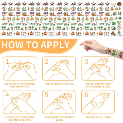 Gymnastic Temporary Tattoos Stickers - 200+ Sport Tattoo for Birthday Party Decorations, Dance Favors Supplies for Girls Boys, School Class Prize(8 Sheets)