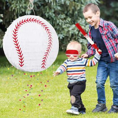 Hooqict Mexican Pinata with Blindfold and Bat Stick Party Pinata for Fiesta Carnival Cinco de Mayo Decorations Kids Adults Mexican Party Games Birthday Party Supplies