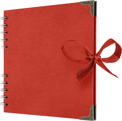 Bstorify Scrapbook Album 60 Pages (8 x 8 Inch) Brown Thick 200gsm Kraft Paper, Photo Album Scrapbook, Memory Book - Ideal for Your Scrapbooking Albums Art & Craft Projects