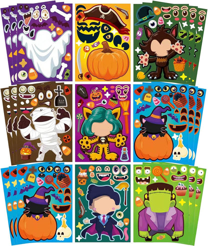 24 Sheets Summer Stickers for Kids Toddlers, Make-a-face Stickers for Kids Classroom Make Your Own Animal Mix & Match Sticker, Pool Beach Luau Hawaii Sticker, Summer Holiday Party Favors