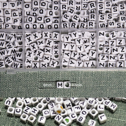 Melius 1450Pcs Acrylic Glow Letter Beads, Alphabetical Glowing in The Dark Beads in 28 Grid Box for Jewelry Making, DIY Bracelets, Necklaces, Key Chains (Glowing, 4x7mm)