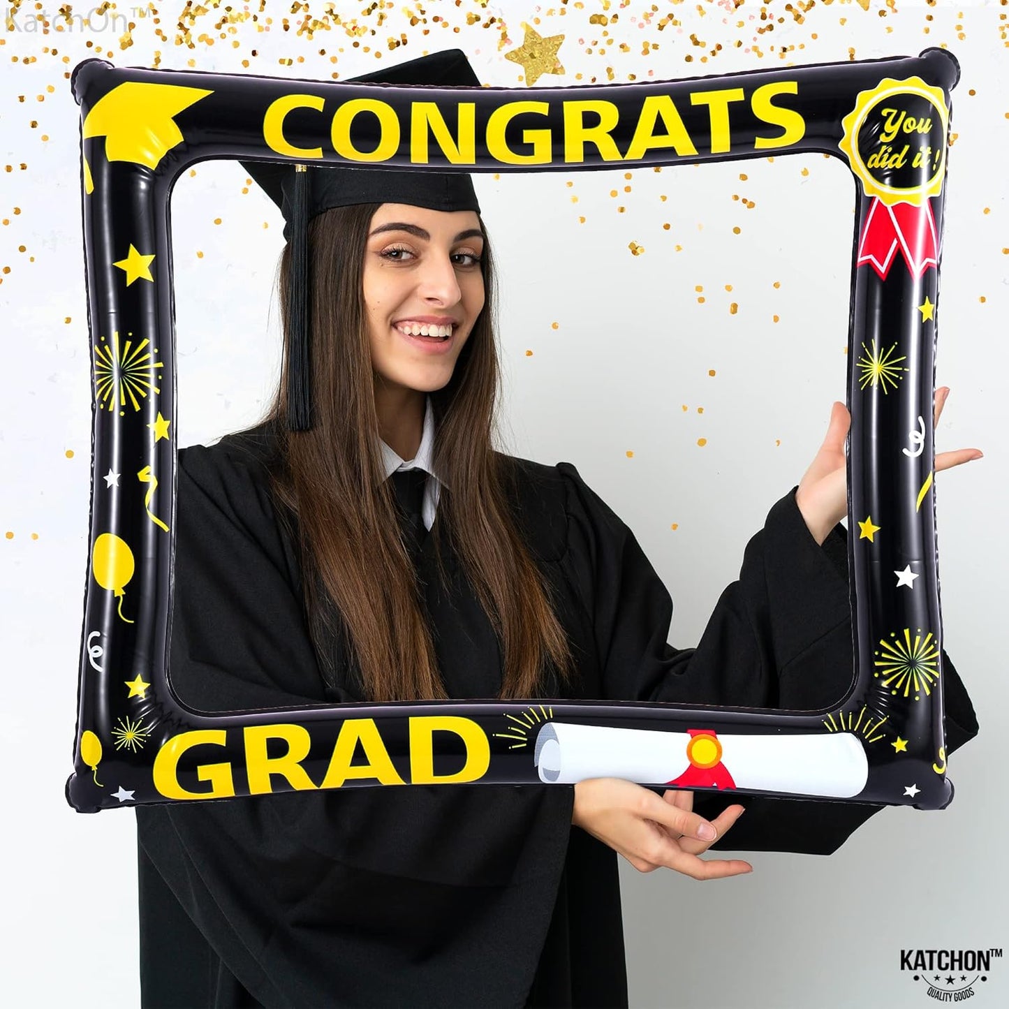 KatchOn, Inflatable Graduation Photo Booth Frame - Huge, 30 Inch | Graduation Photo Booth Props 2026, Graduation Decorations 2026 | Graduation Props for Photoshoot | 2026 Graduation Party Decorations