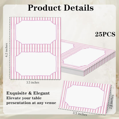 Mermaid Place Cards for Table Setting, 2 x 3.5" Escort Cards, 25 Under The Sea Tent Cards Food Label for Dinner Party, Wedding, Bridal Shower, Baby Shower, Birthday Party Supplies