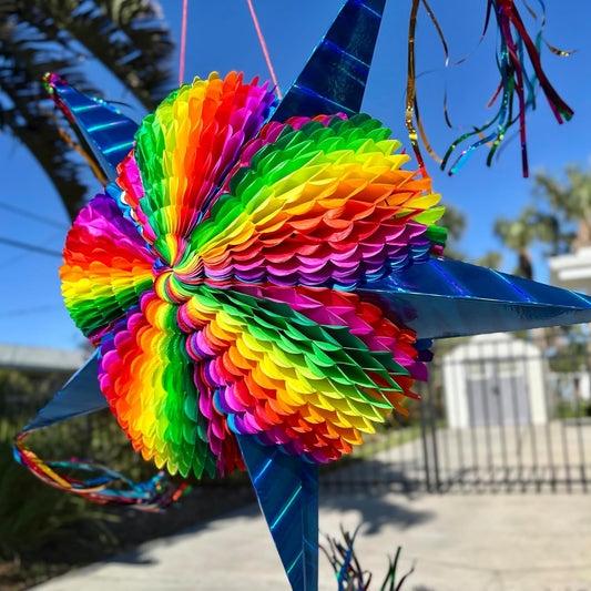 American Flag Pinata – Large 32” USA Red, White, and Blue Piñata with 25-ft Rope Included – Memorial Day, 4th of July & America 250 Decorations – TexMex Fun Stuff