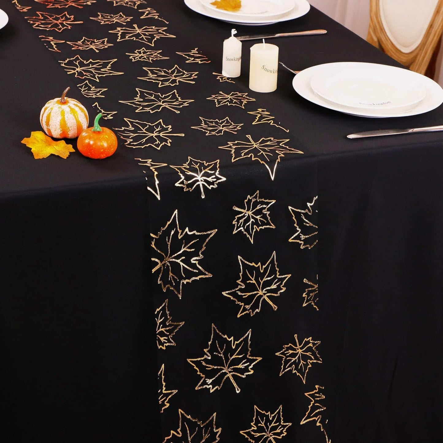 Snowkingdom 2 Pieces Gold Table Runner, Sequin Glitter Foil Metallic Thin Mesh Runner Roll 11"x108", Gold Table Decorations for Event Party, Wedding, Birthday Party, Christmas
