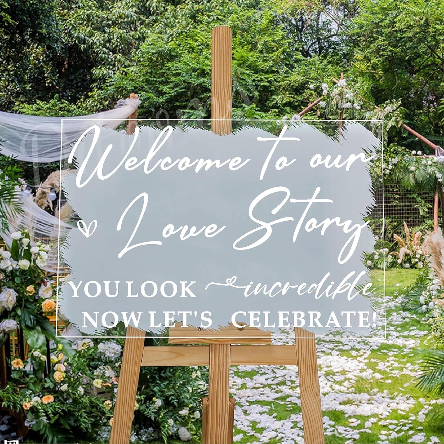 Custom Name Welcome to Our Wedding Signs Personalized Wedding Mirror Decals Selfie Mirror Decal for Wedding Entry Reception Display Golden Date Marriage DIY Vinyl Lettering Welcome Party Decoration