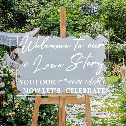 Custom Name Welcome to Our Wedding Signs Personalized Wedding Mirror Decals Selfie Mirror Decal for Wedding Entry Reception Display Golden Date Marriage DIY Vinyl Lettering Welcome Party Decoration