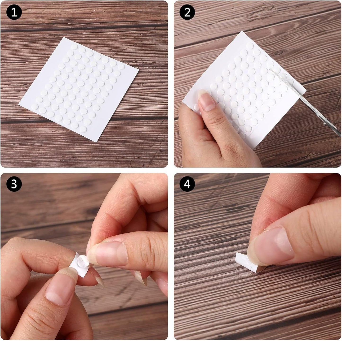 JANYUN 140 Pieces Adhesive Dots,Removable Round Putty Clear Tack No Trace Small Tape Stickers for Wall Hanging Festival Poster Office Party Decoration Picture Crafts